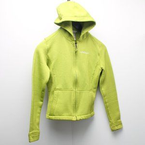 Spider Lime Green Zippered Hoody Light Jacket Size Ladies US XS